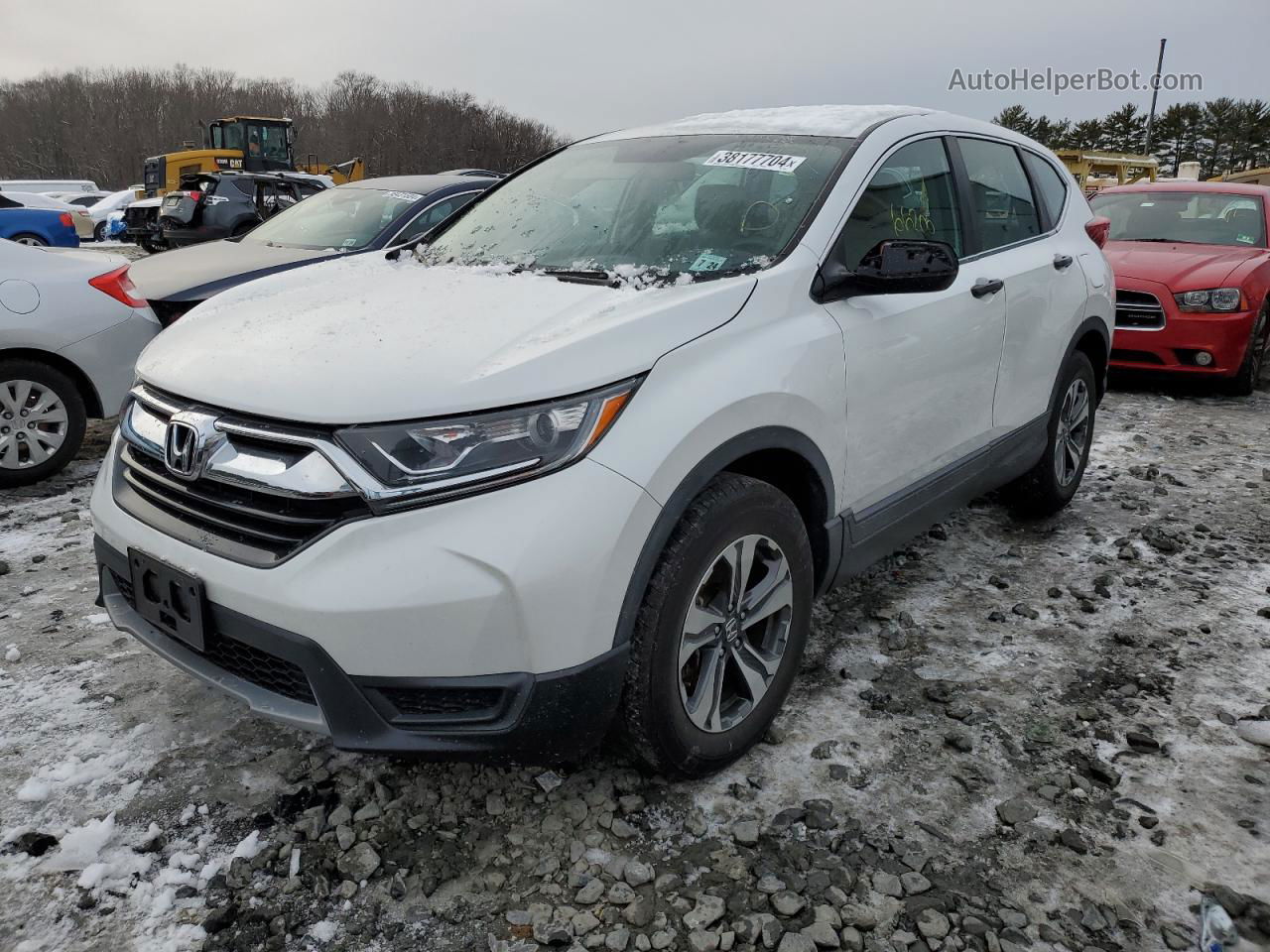 2019 Honda Cr-v Lx White vin: 2HKRW6H37KH222287