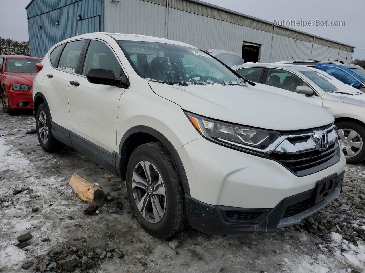 2019 Honda Cr-v Lx White vin: 2HKRW6H37KH222287