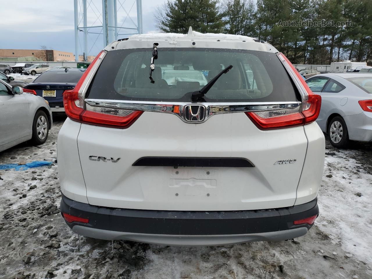 2019 Honda Cr-v Lx White vin: 2HKRW6H37KH222287