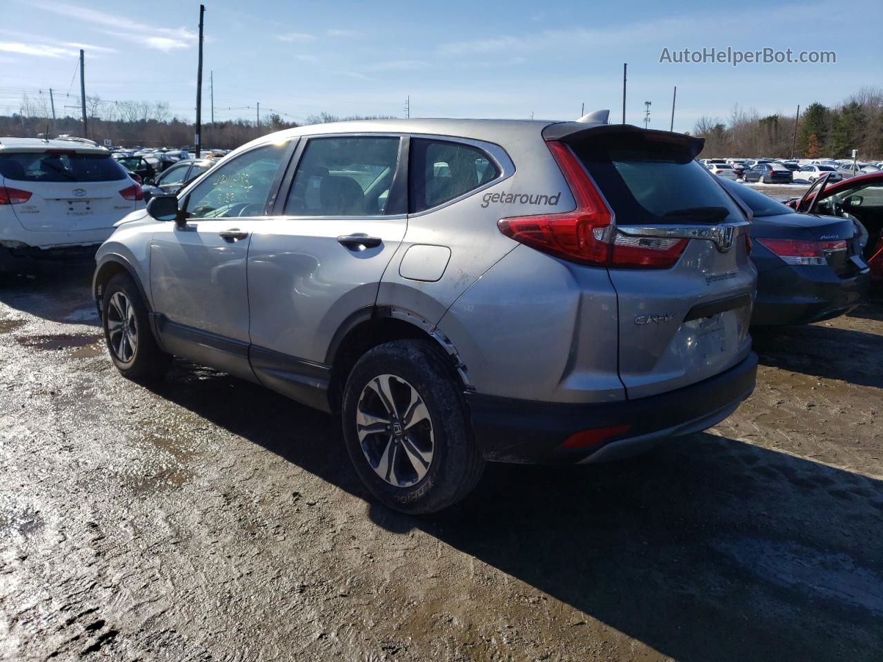 2019 Honda Cr-v Lx Silver vin: 2HKRW6H37KH232902