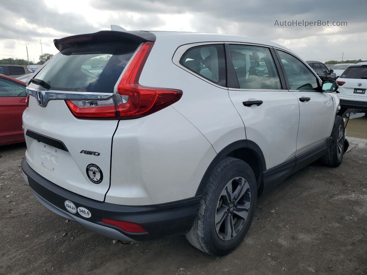 2019 Honda Cr-v Lx White vin: 2HKRW6H38KH228437