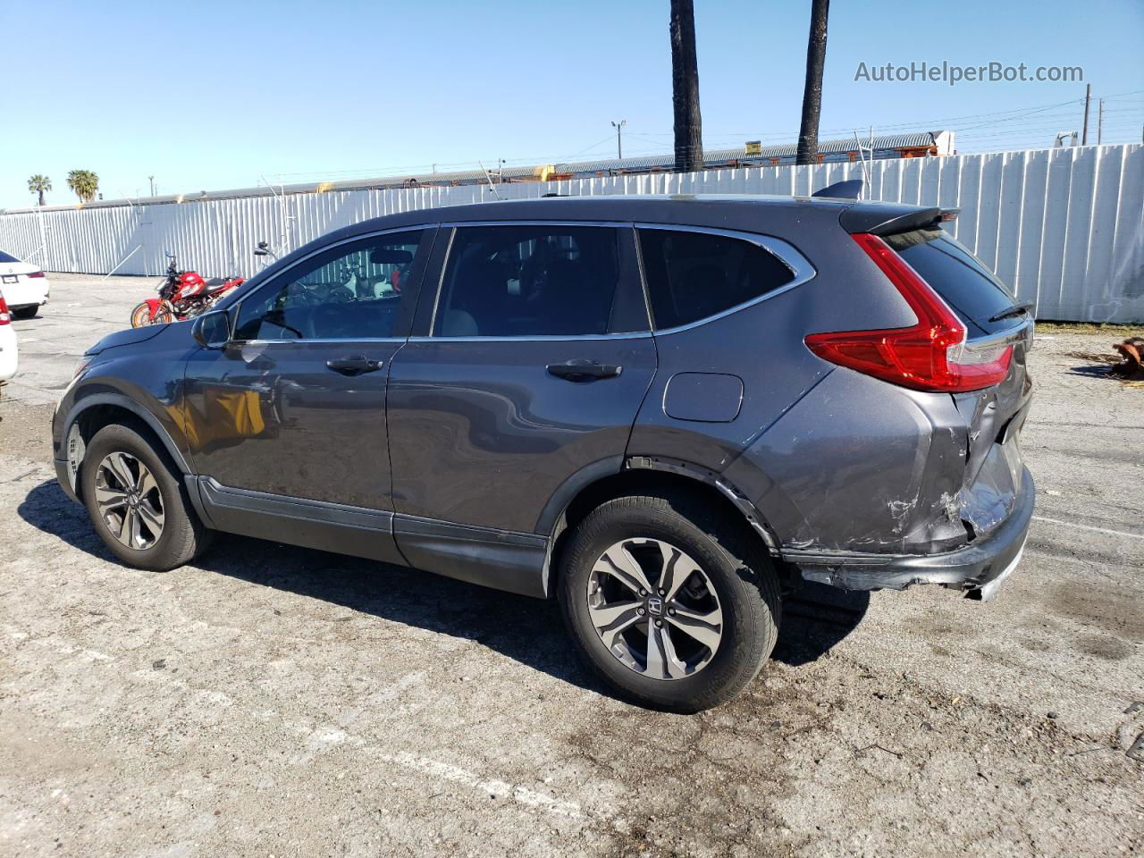 2017 Honda Cr-v Lx Gray vin: 2HKRW6H39HH205354