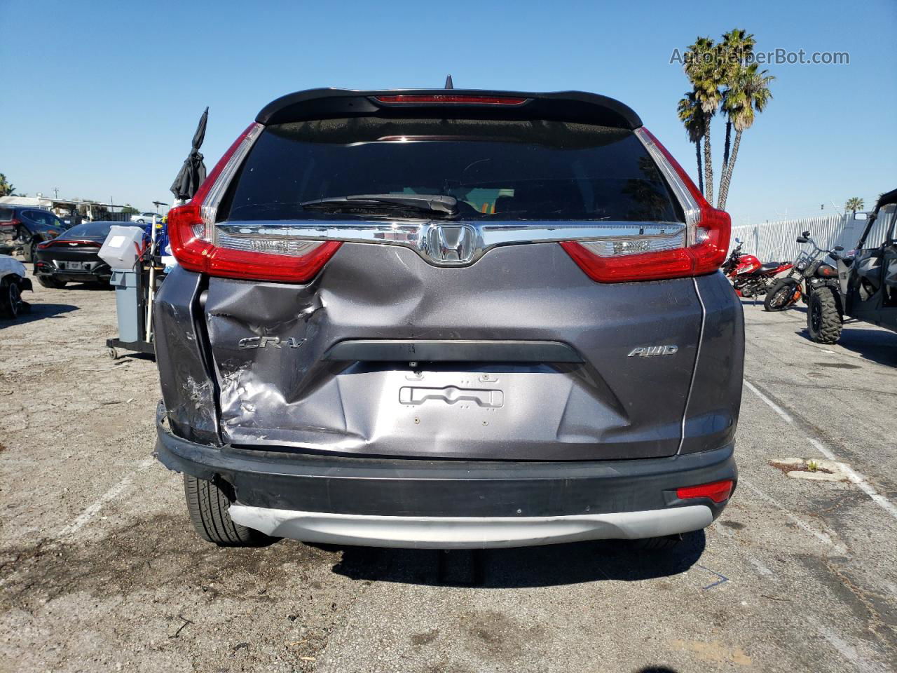 2017 Honda Cr-v Lx Серый vin: 2HKRW6H39HH205354