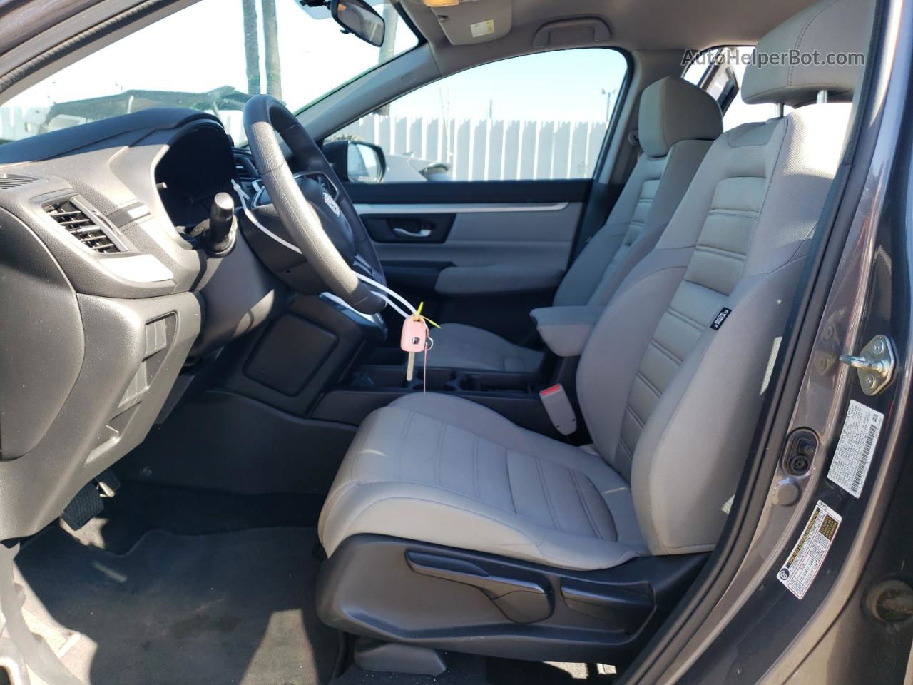 2017 Honda Cr-v Lx Gray vin: 2HKRW6H39HH205354