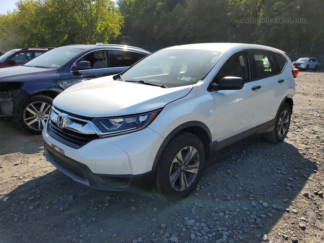 2017 Honda Cr-v Lx White vin: 2HKRW6H39HH216614