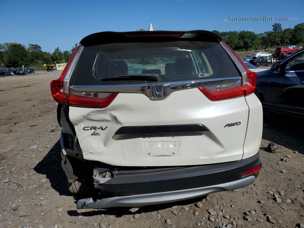 2017 Honda Cr-v Lx White vin: 2HKRW6H39HH216614