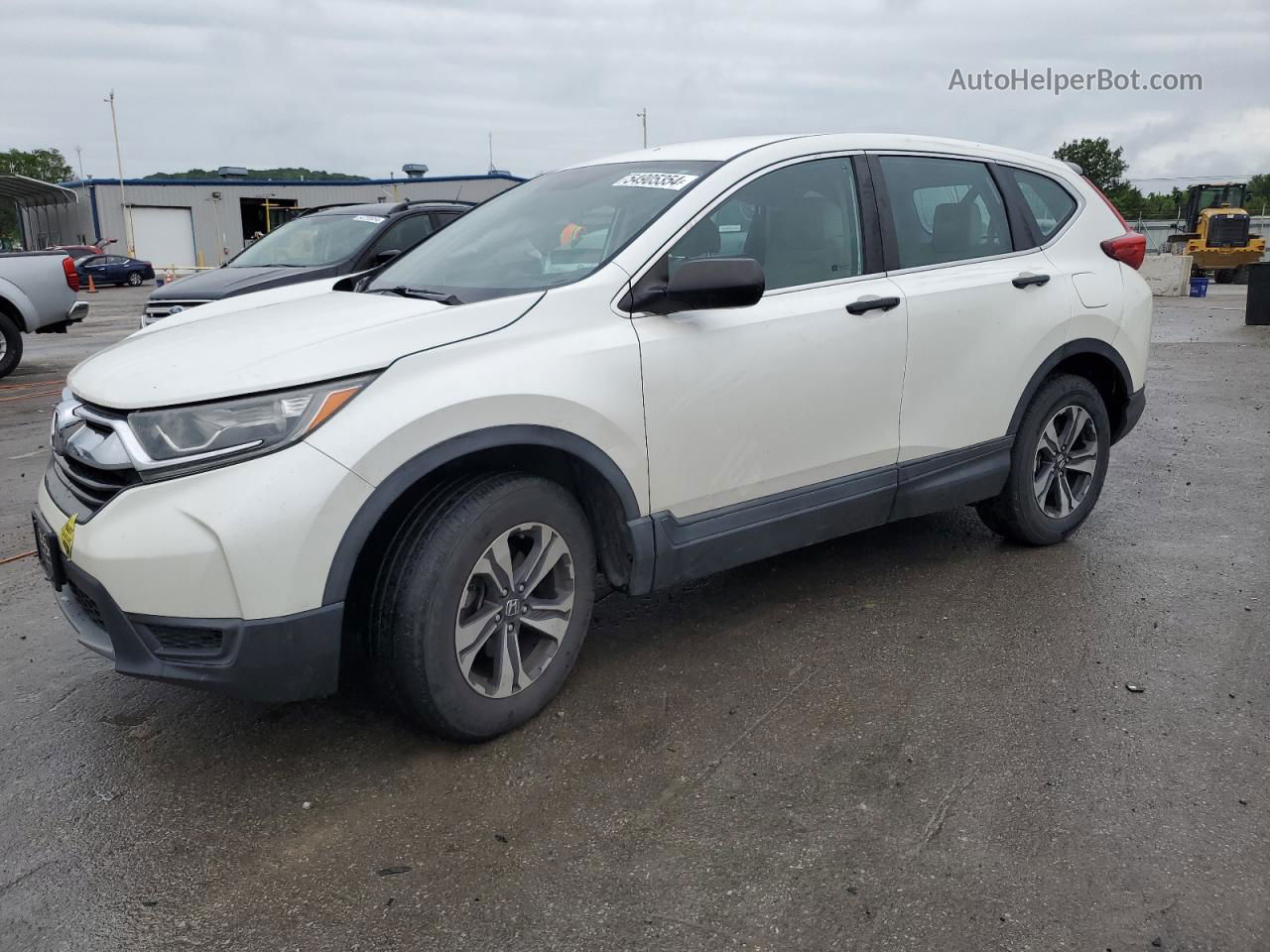 2018 Honda Cr-v Lx White vin: 2HKRW6H39JH200497