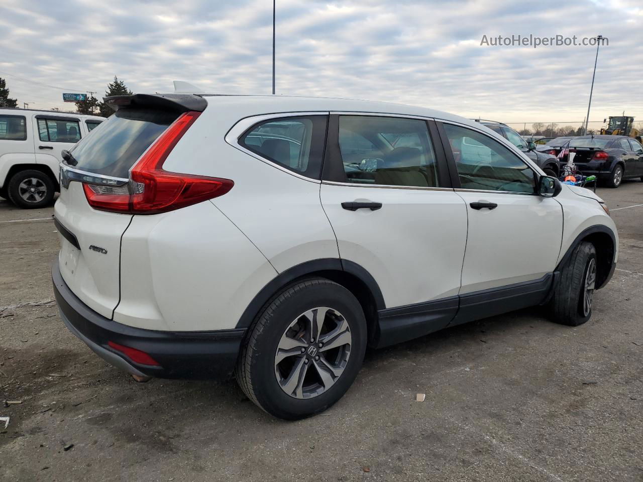 2018 Honda Cr-v Lx White vin: 2HKRW6H39JH221978