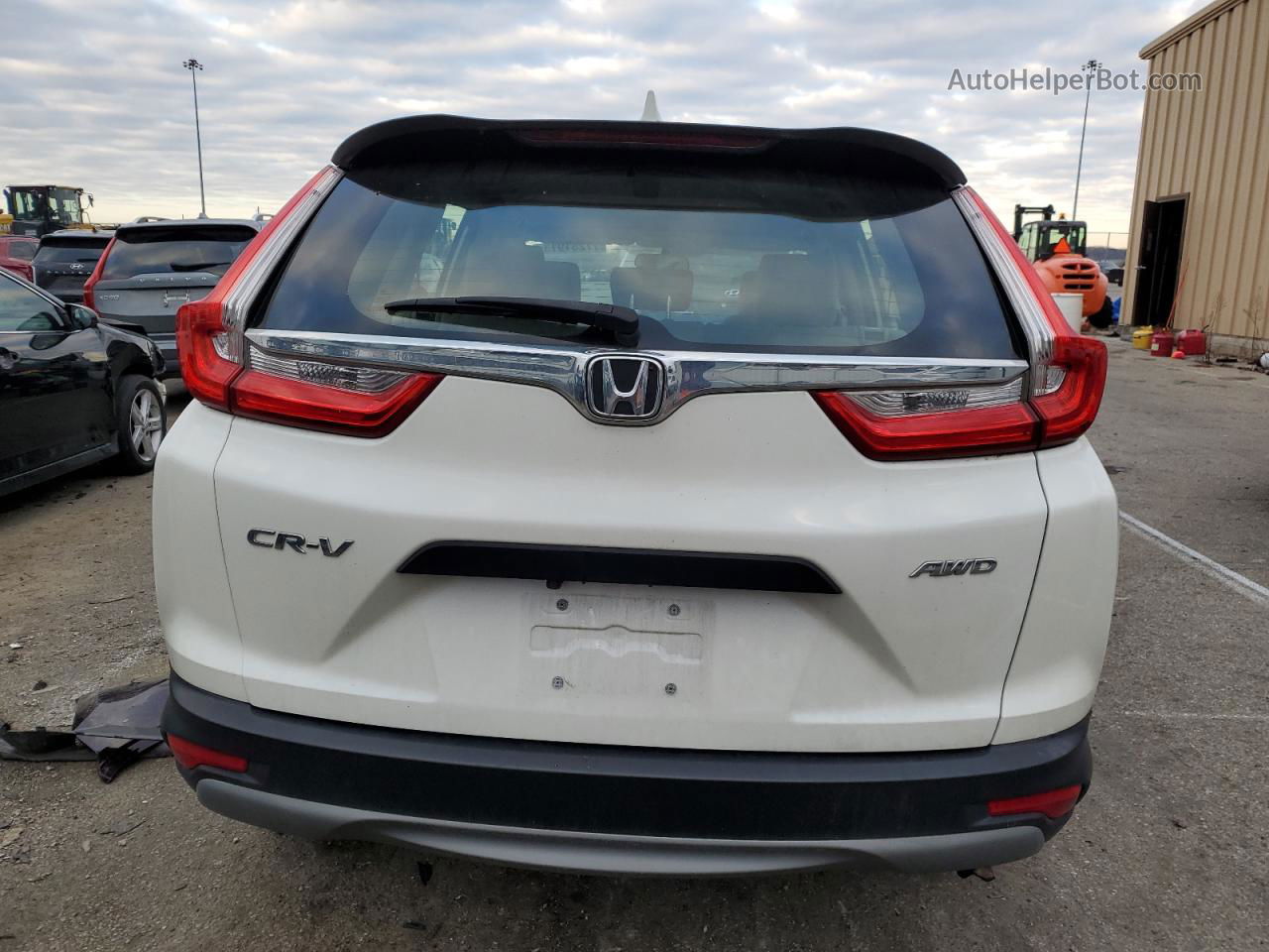 2018 Honda Cr-v Lx White vin: 2HKRW6H39JH221978