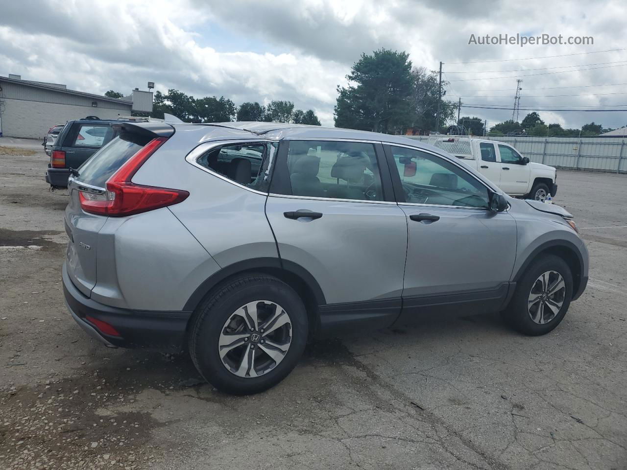 2019 Honda Cr-v Lx Gray vin: 2HKRW6H39KH207791