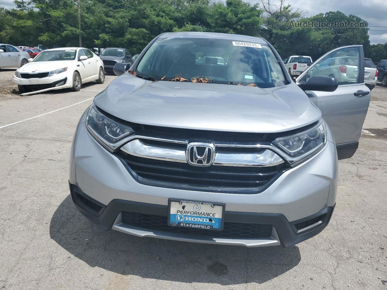 2019 Honda Cr-v Lx Gray vin: 2HKRW6H39KH207791