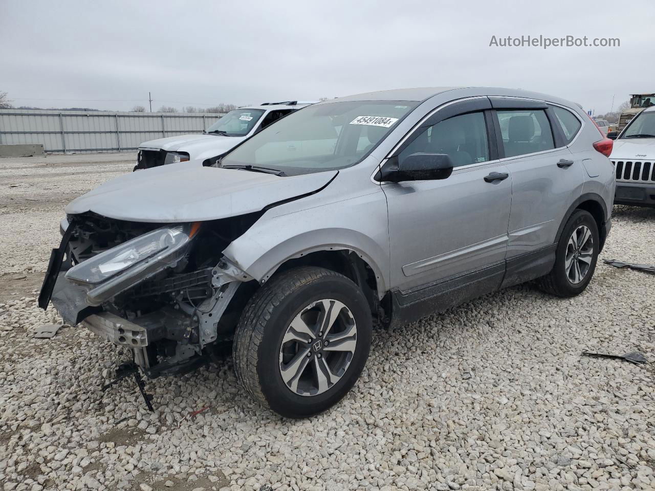 2019 Honda Cr-v Lx Silver vin: 2HKRW6H39KH208018