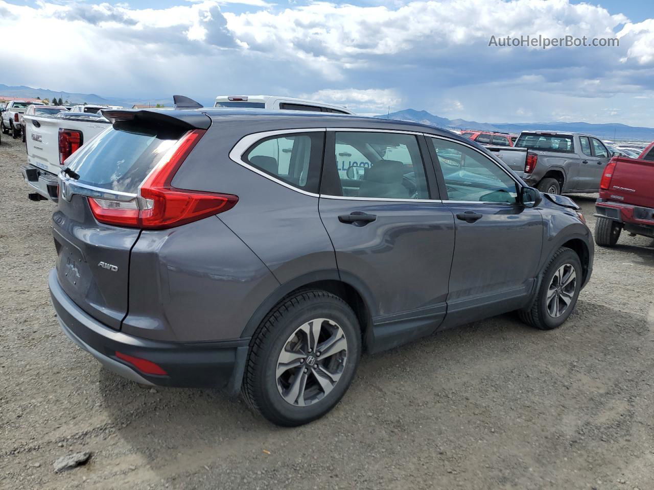 2017 Honda Cr-v Lx Charcoal vin: 2HKRW6H3XHH206478