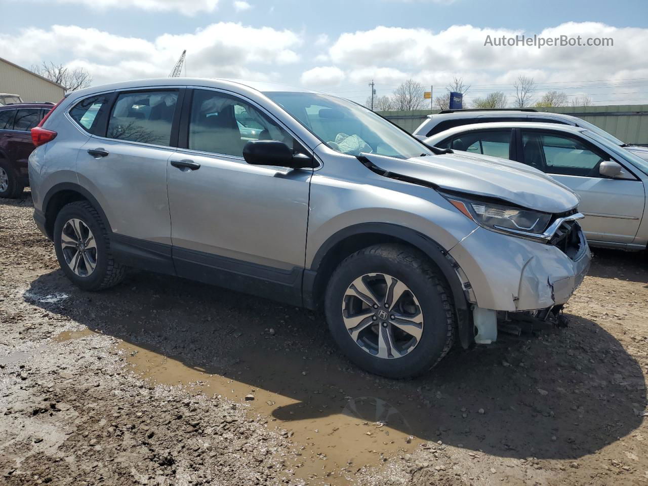 2017 Honda Cr-v Lx Silver vin: 2HKRW6H3XHH206660