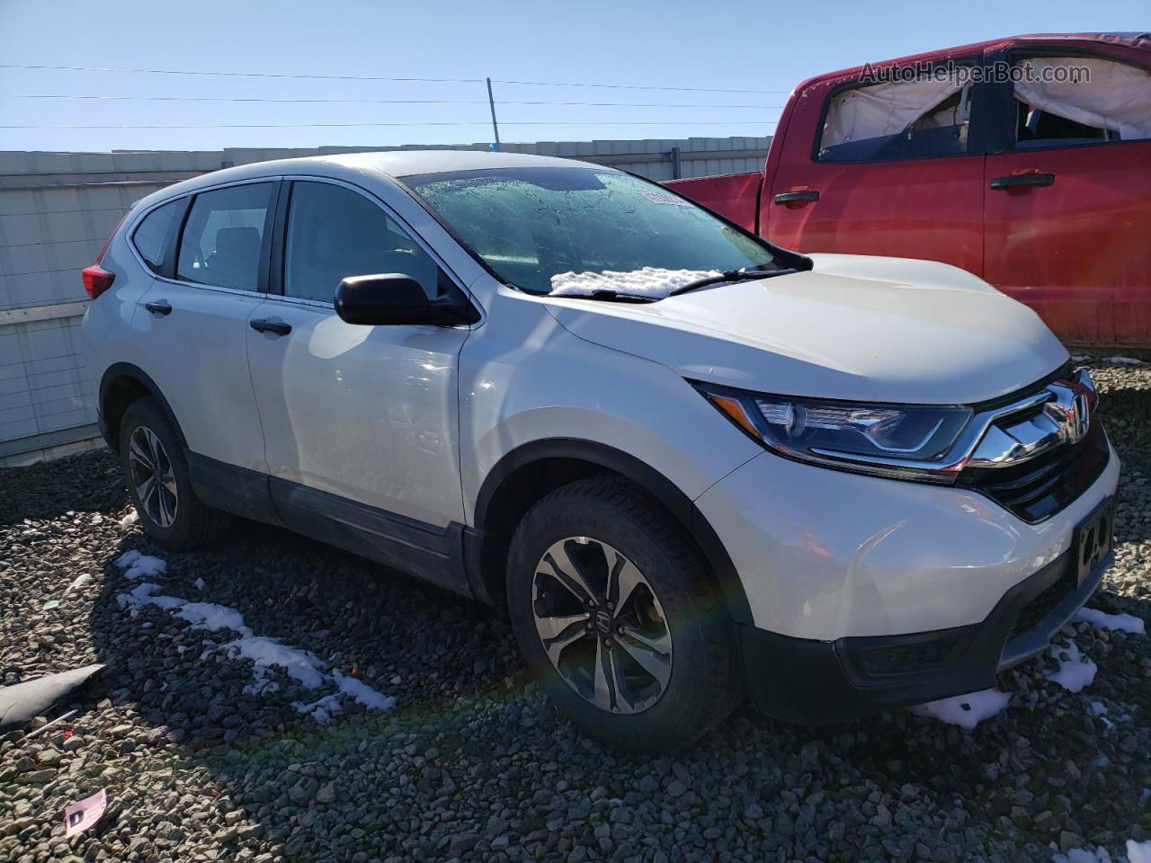 2017 Honda Cr-v Lx White vin: 2HKRW6H3XHH220025