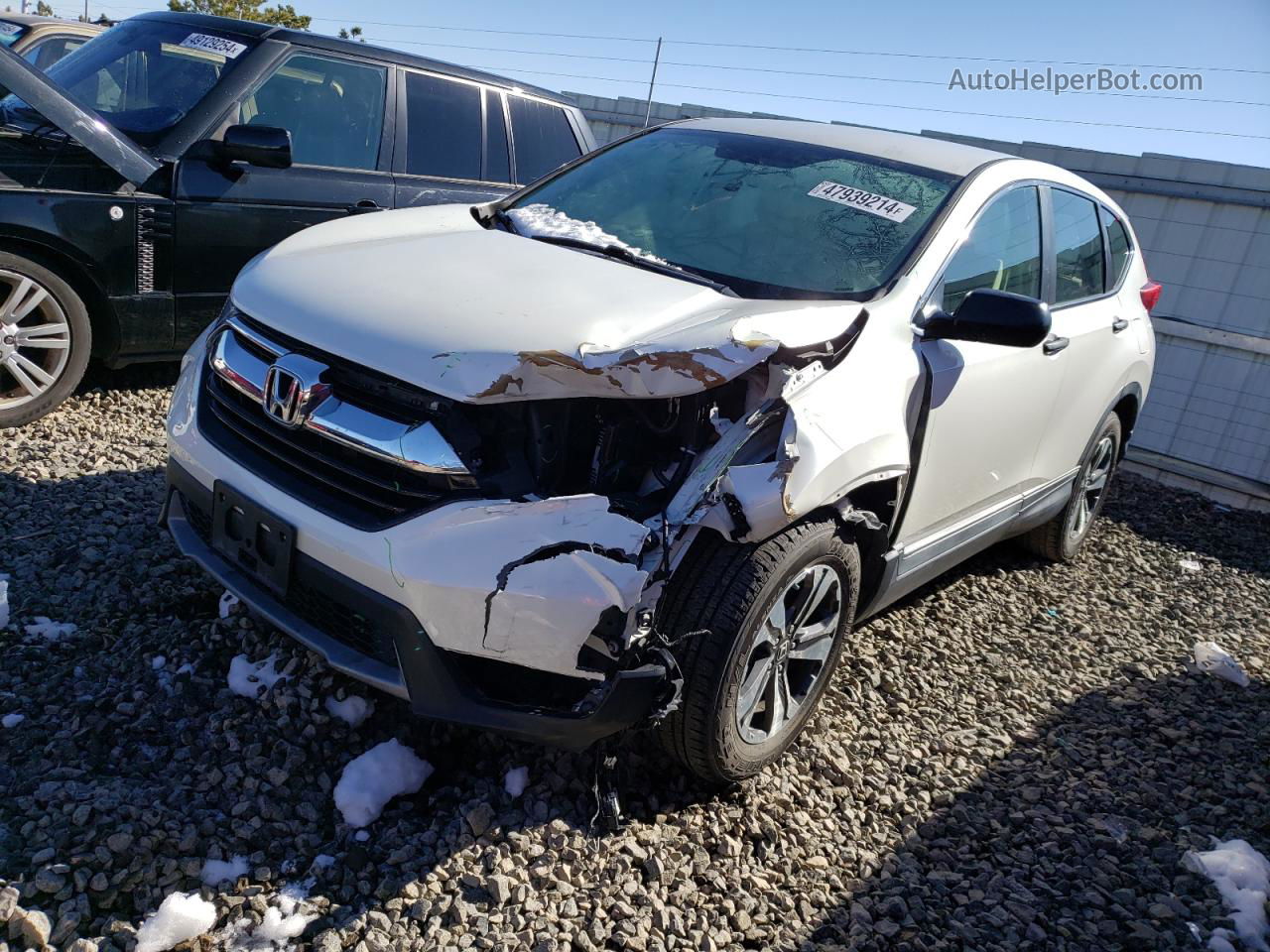 2017 Honda Cr-v Lx White vin: 2HKRW6H3XHH220025