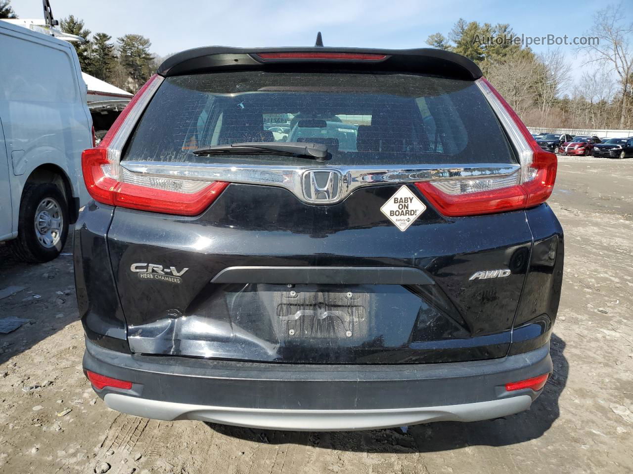 2018 Honda Cr-v Lx Black vin: 2HKRW6H3XJH200766