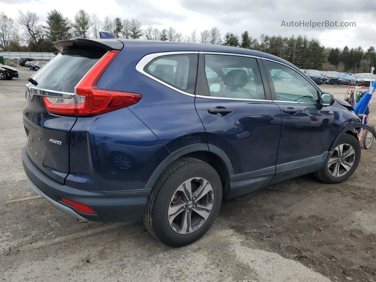 2018 Honda Cr-v Lx Blue vin: 2HKRW6H3XJH204381