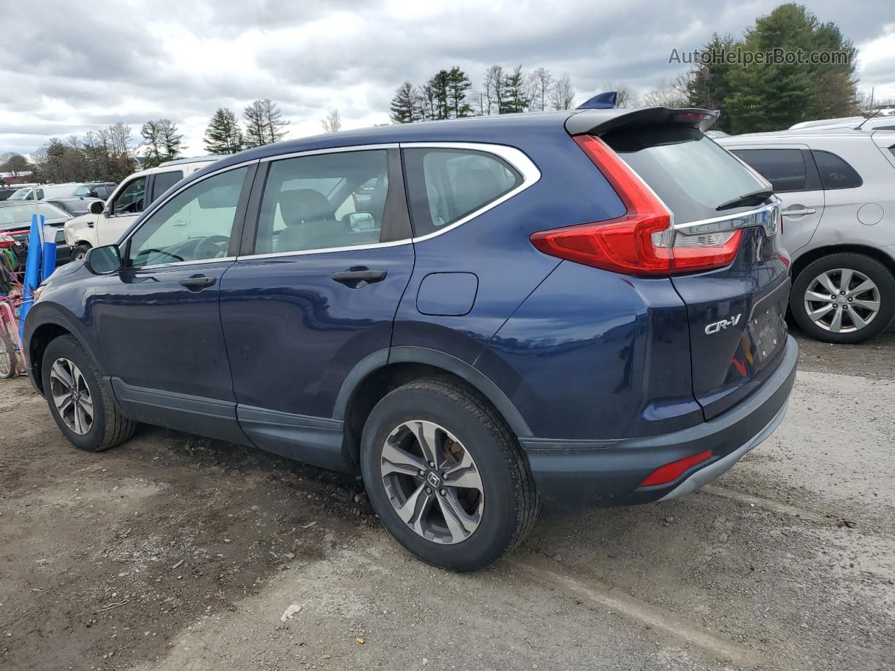 2018 Honda Cr-v Lx Blue vin: 2HKRW6H3XJH204381