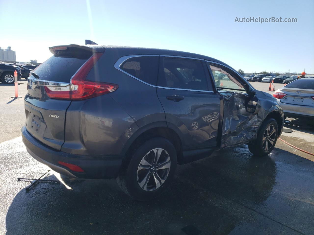 2018 Honda Cr-v Lx Charcoal vin: 2HKRW6H3XJH218832