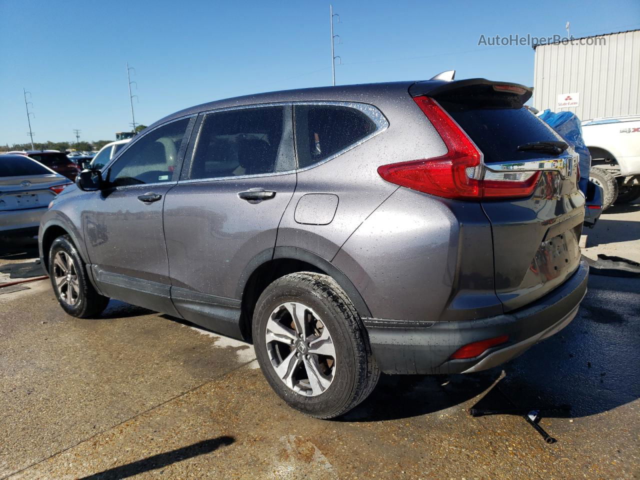 2018 Honda Cr-v Lx Charcoal vin: 2HKRW6H3XJH218832