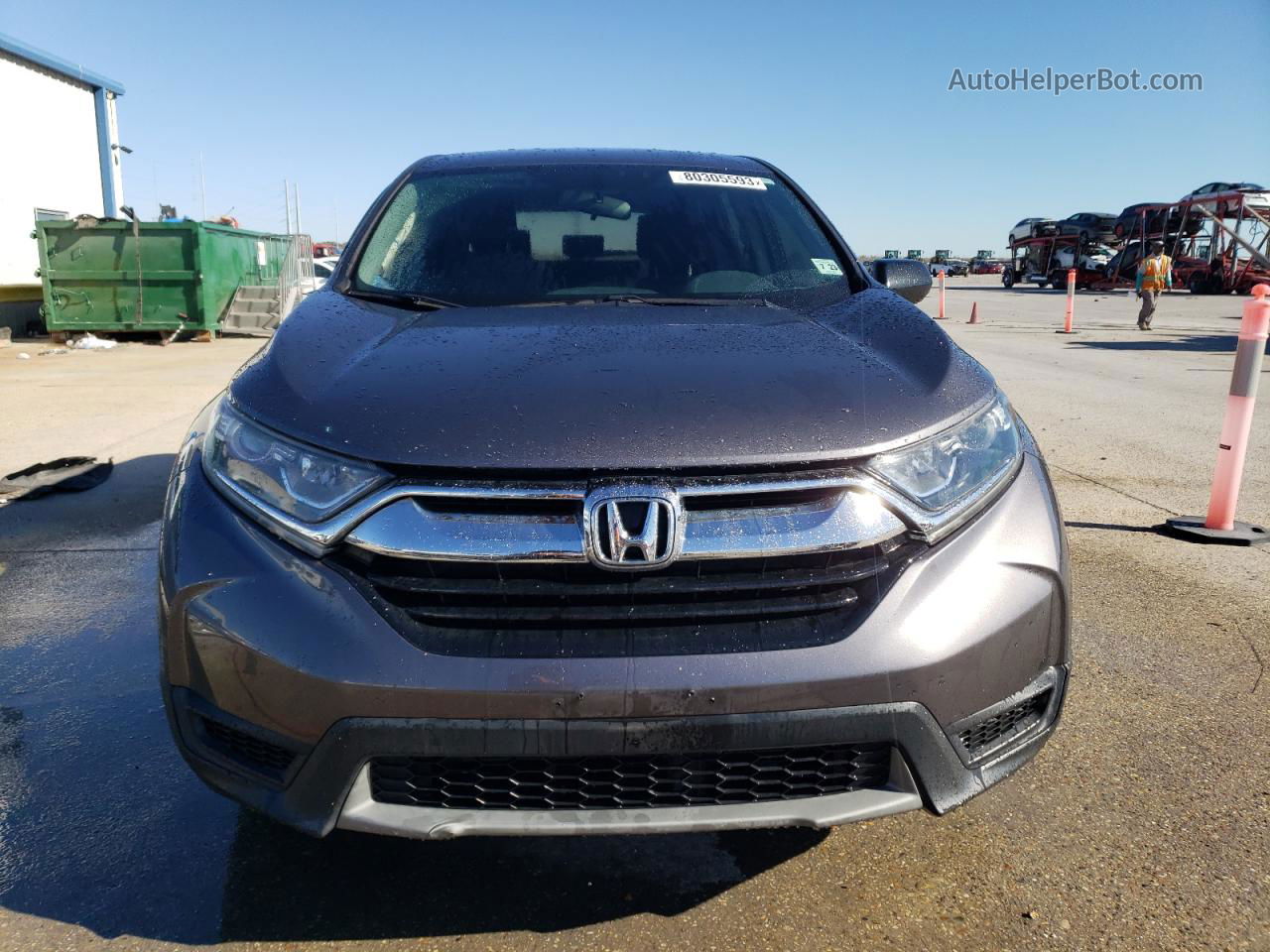 2018 Honda Cr-v Lx Charcoal vin: 2HKRW6H3XJH218832