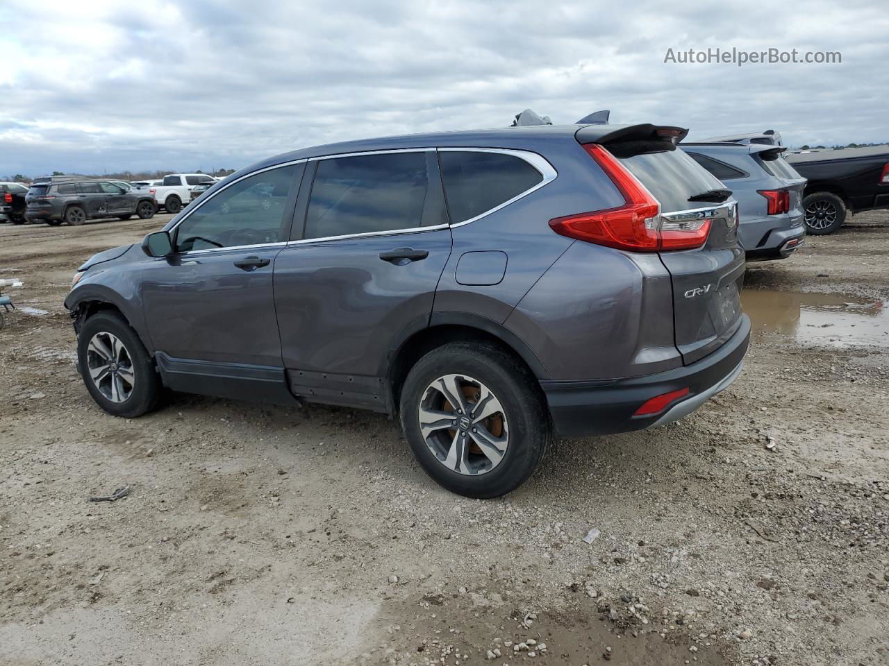 2019 Honda Cr-v Lx Gray vin: 2HKRW6H3XKH203670