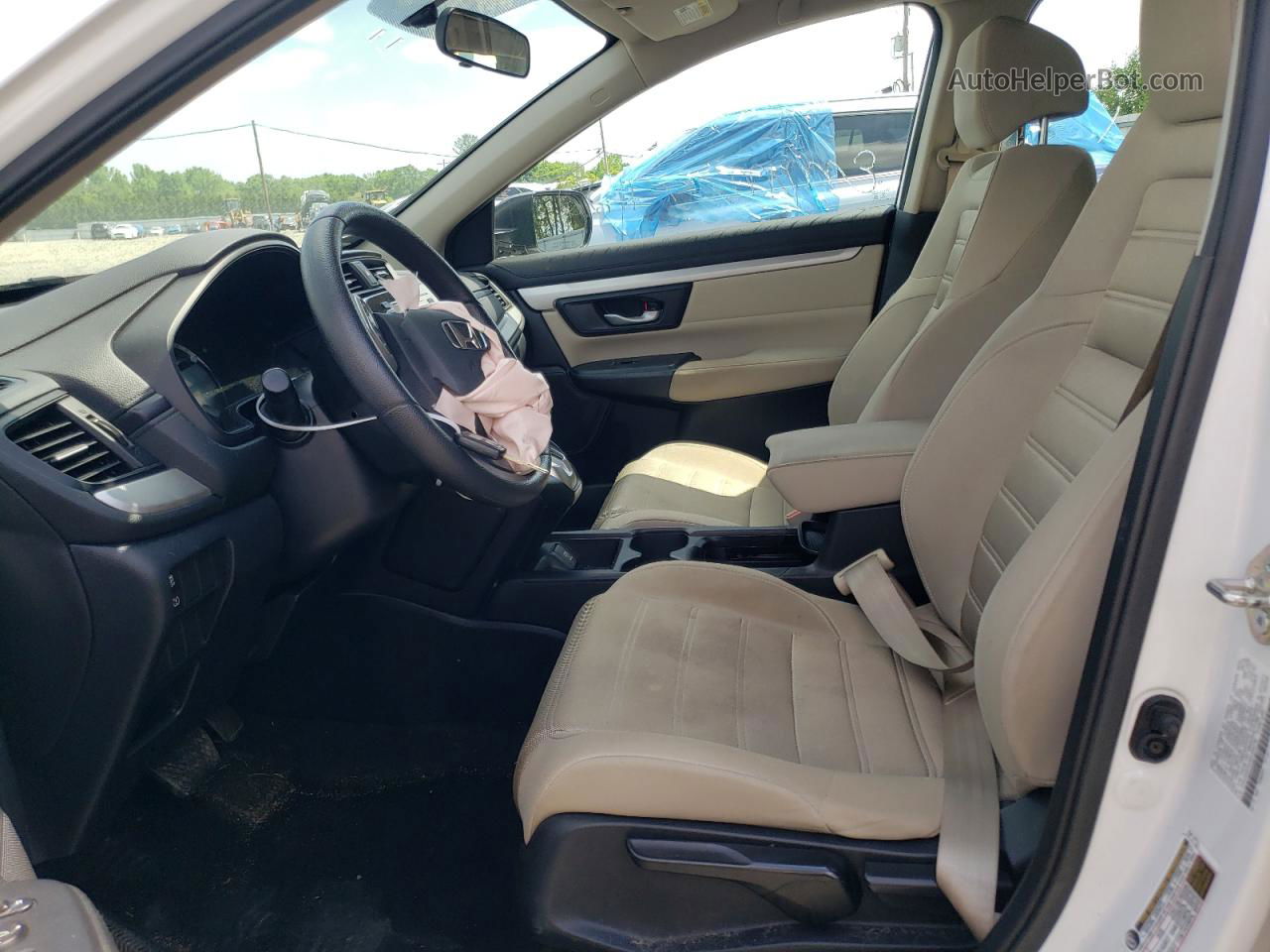 2019 Honda Cr-v Lx White vin: 2HKRW6H3XKH224776