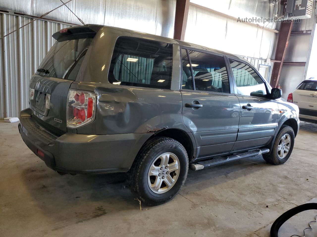 2007 Honda Pilot Lx Gray vin: 2HKYF18127H506785