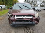 2007 Honda Pilot Lx Burgundy vin: 2HKYF18127H512957