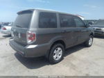 2007 Honda Pilot Lx Gray vin: 2HKYF18137H510439