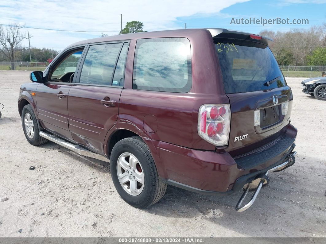 2007 Honda Pilot Lx Purple vin: 2HKYF18137H532571