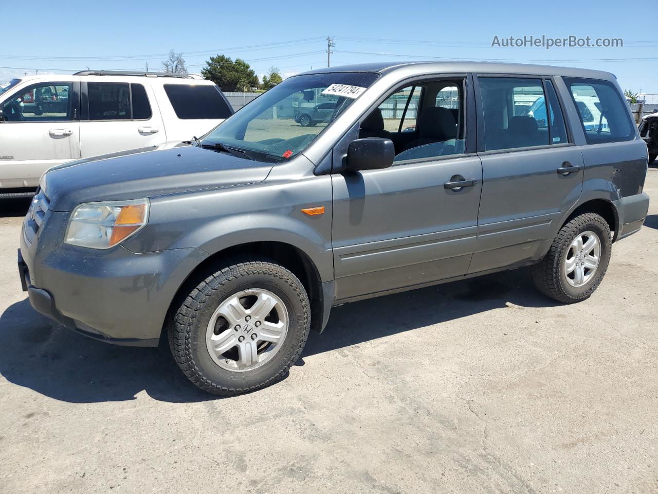 2007 Honda Pilot Lx Charcoal vin: 2HKYF18147H500650