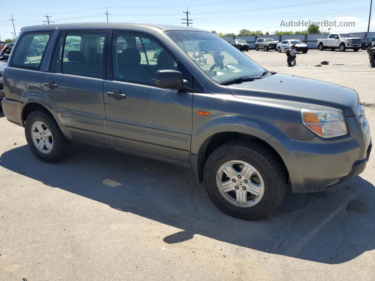 2007 Honda Pilot Lx Charcoal vin: 2HKYF18147H500650