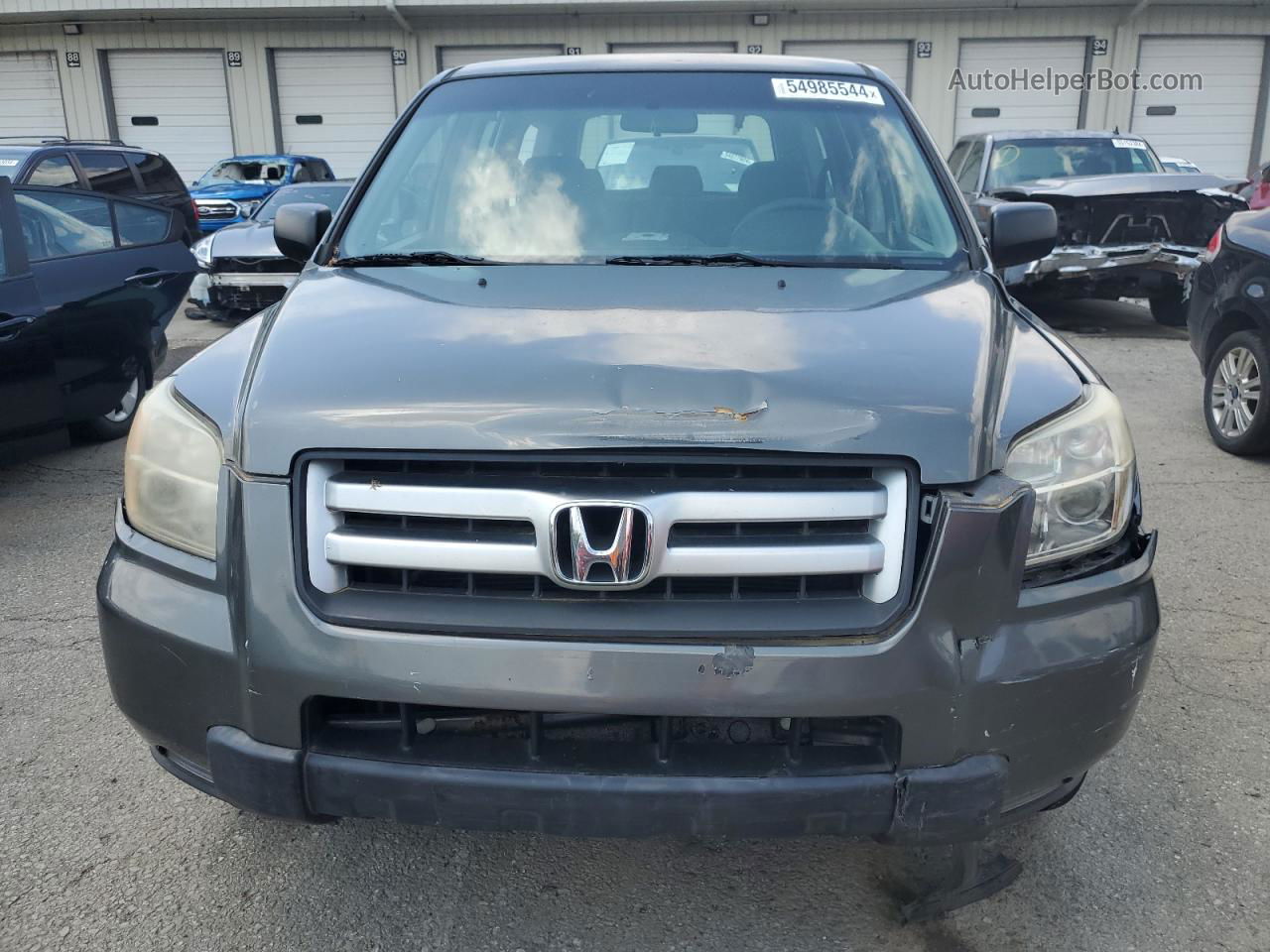 2007 Honda Pilot Lx Gray vin: 2HKYF18157H522916