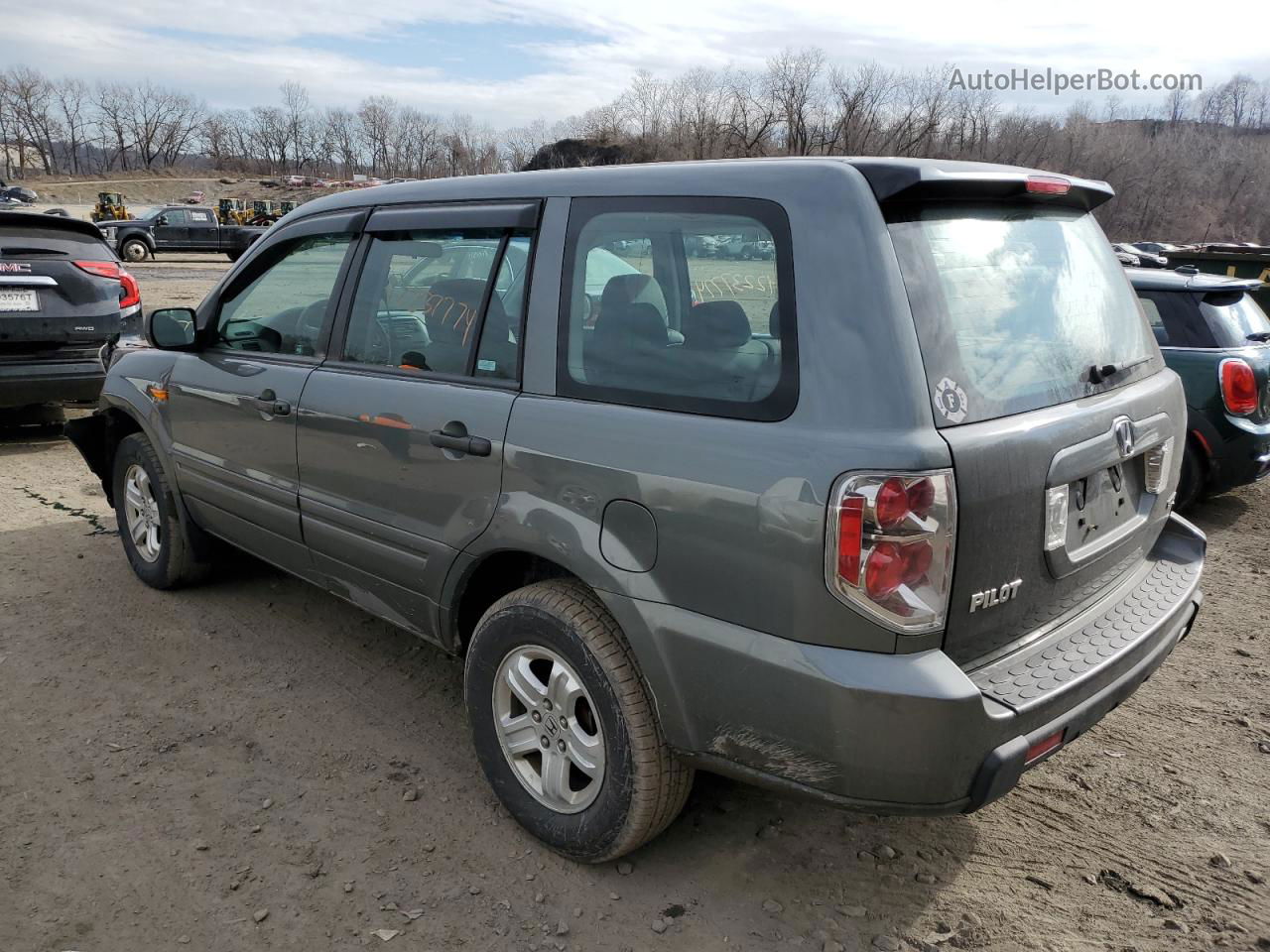 2007 Honda Pilot Lx Серый vin: 2HKYF18187H512638