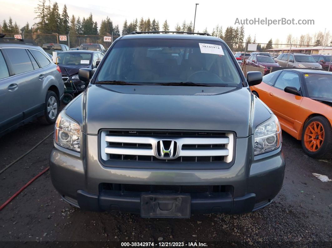 2007 Honda Pilot Lx Gray vin: 2HKYF18187H516544