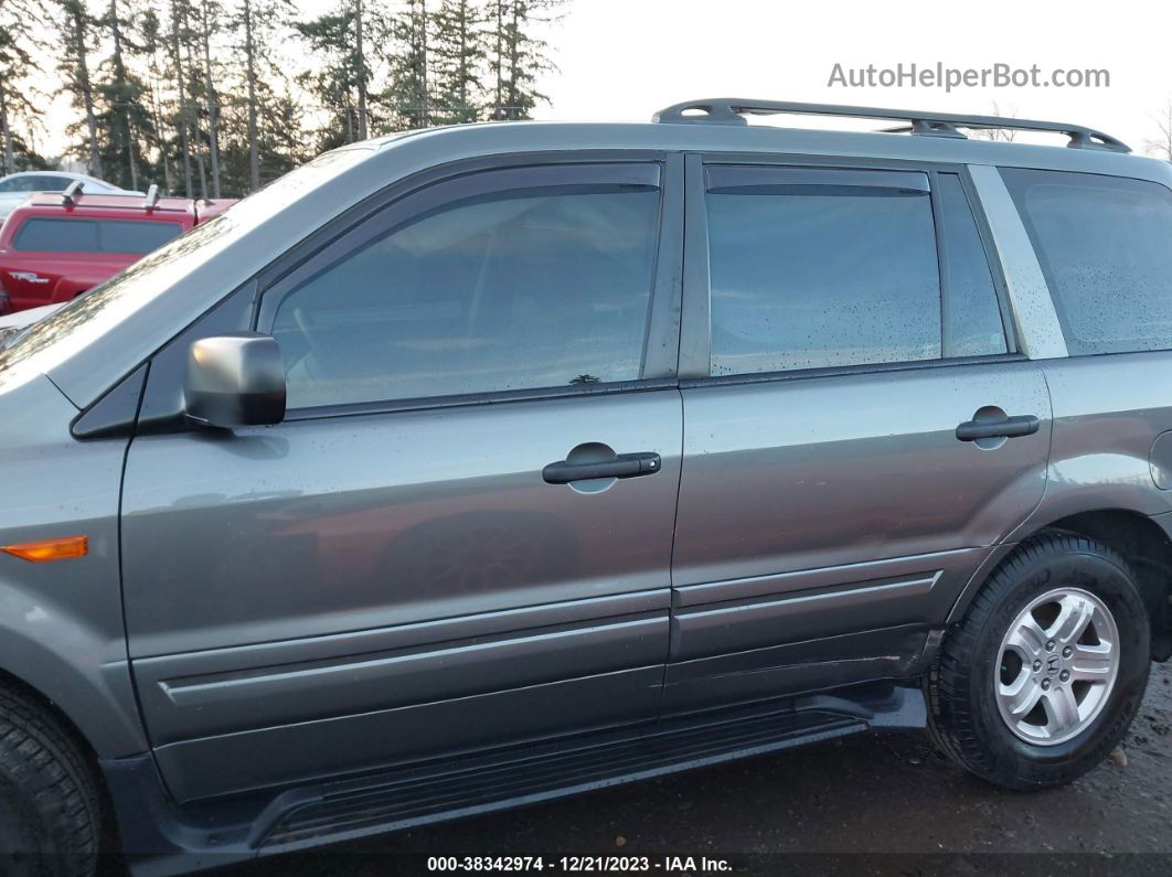 2007 Honda Pilot Lx Серый vin: 2HKYF18187H516544