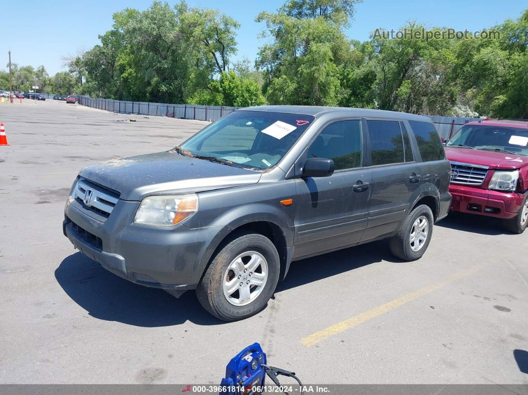 2007 Honda Pilot Lx Gray vin: 2HKYF18187H521033