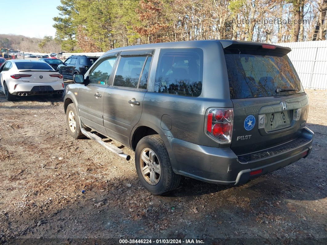 2007 Honda Pilot Lx Серый vin: 2HKYF181X7H508302