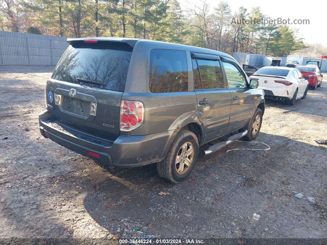 2007 Honda Pilot Lx Gray vin: 2HKYF181X7H508302