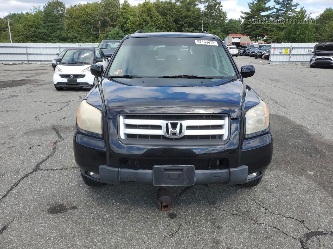 2007 Honda Pilot Ex Black vin: 2HKYF18407H508478