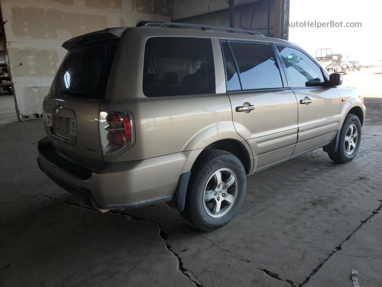 2007 Honda Pilot Ex Beige vin: 2HKYF18407H525376