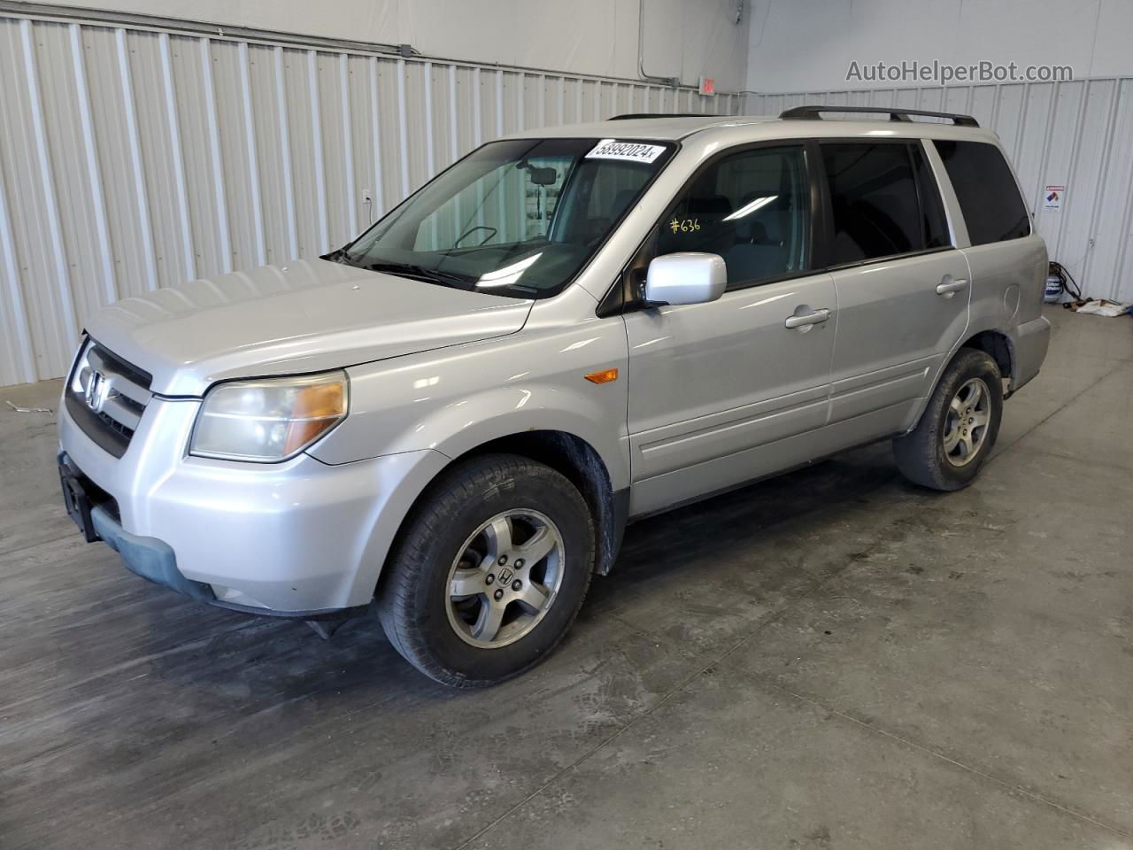 2007 Honda Pilot Ex Silver vin: 2HKYF18417H502043