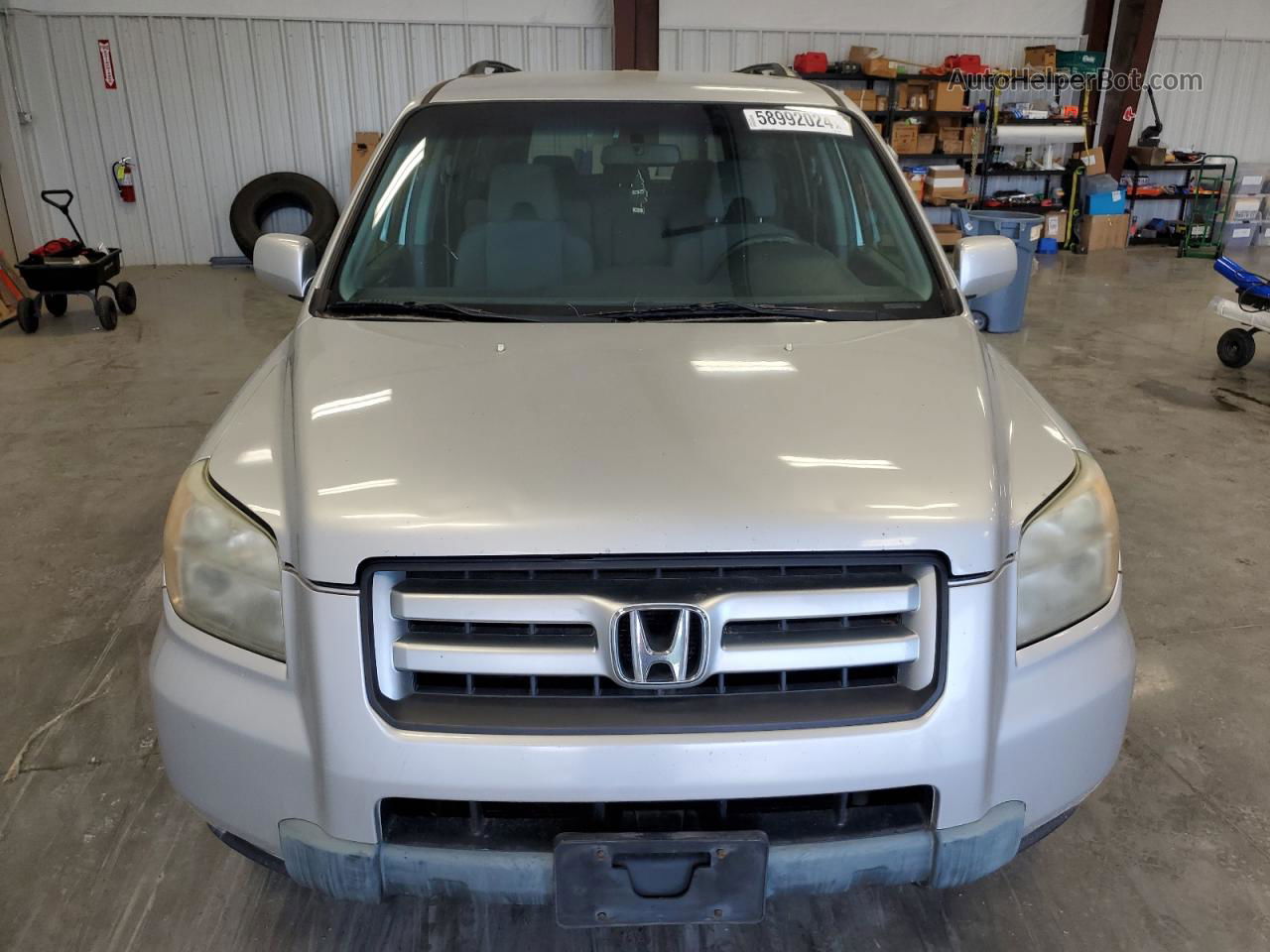 2007 Honda Pilot Ex Silver vin: 2HKYF18417H502043