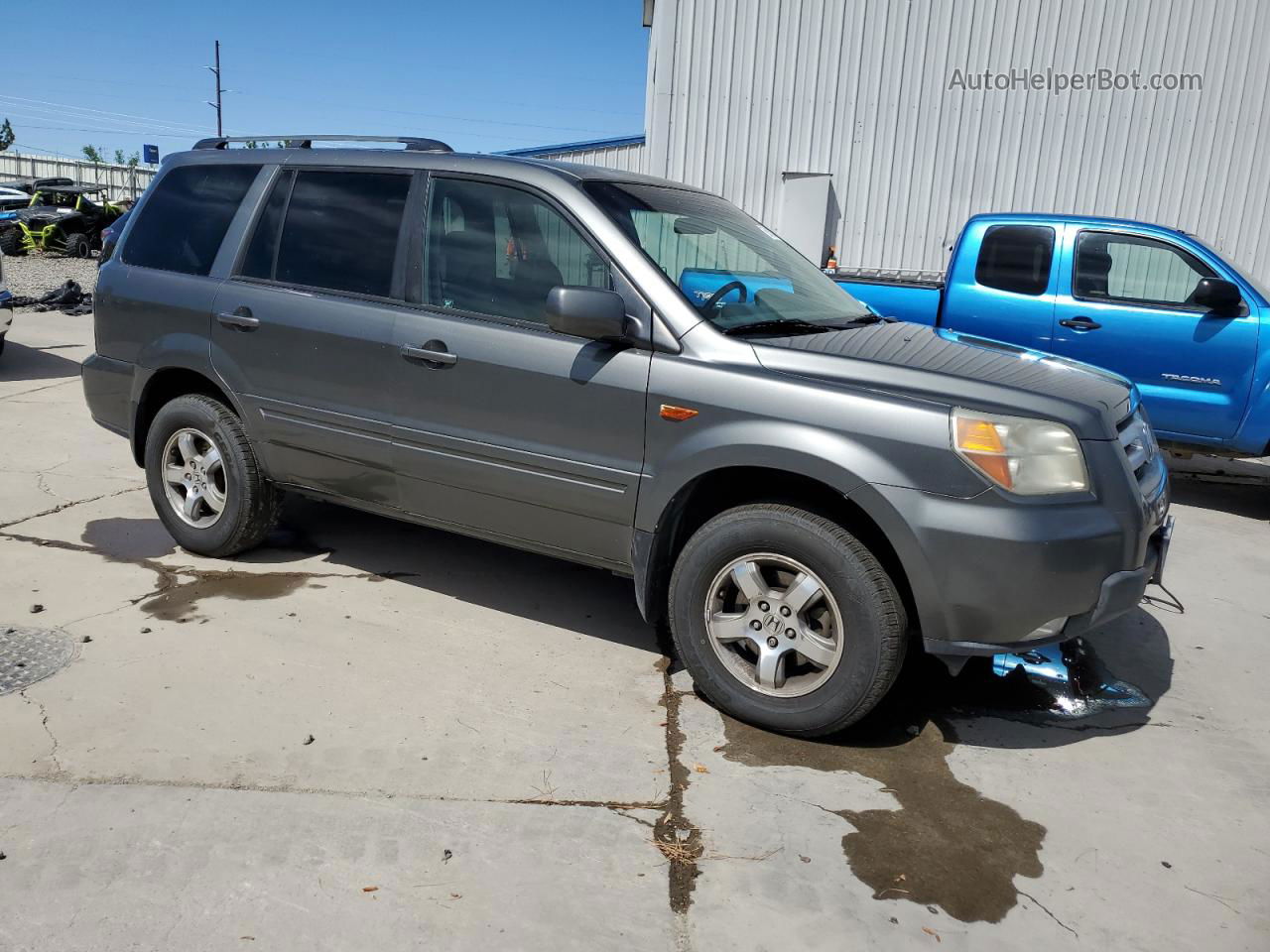 2007 Honda Pilot Ex Серый vin: 2HKYF18417H509428