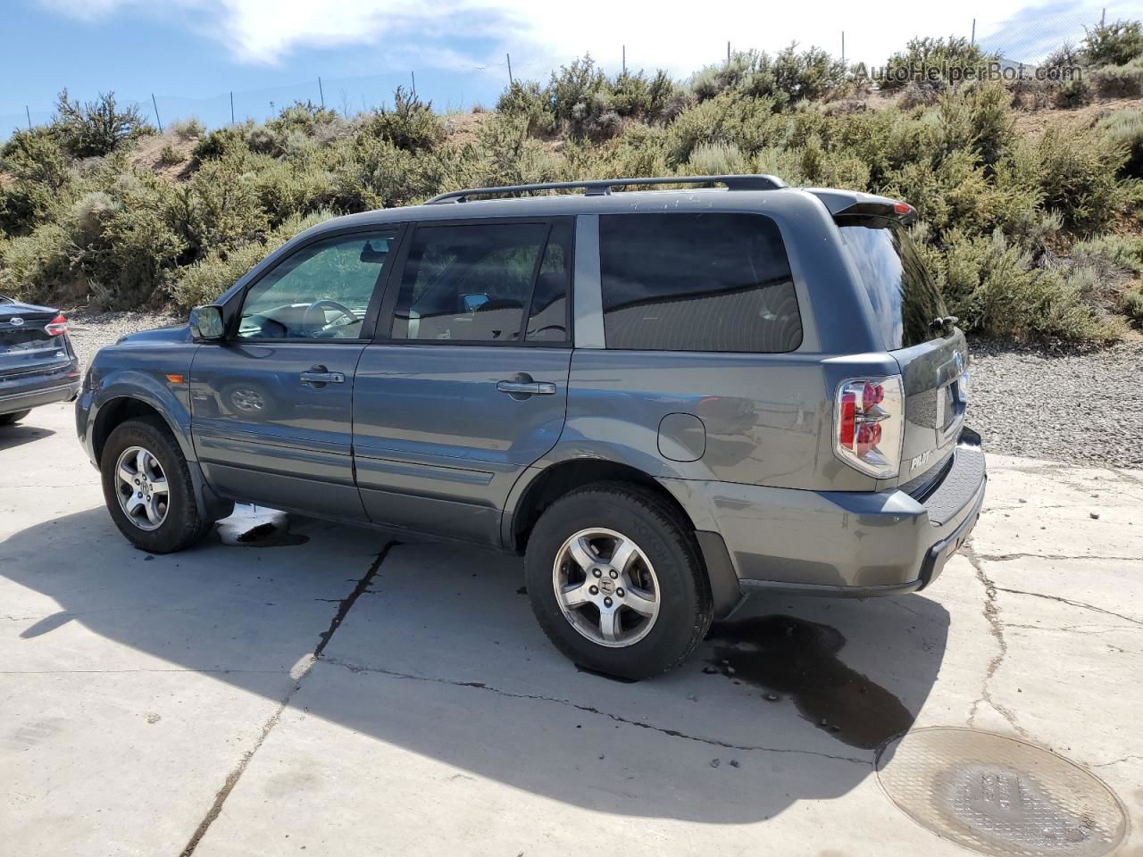 2007 Honda Pilot Ex Gray vin: 2HKYF18417H509428