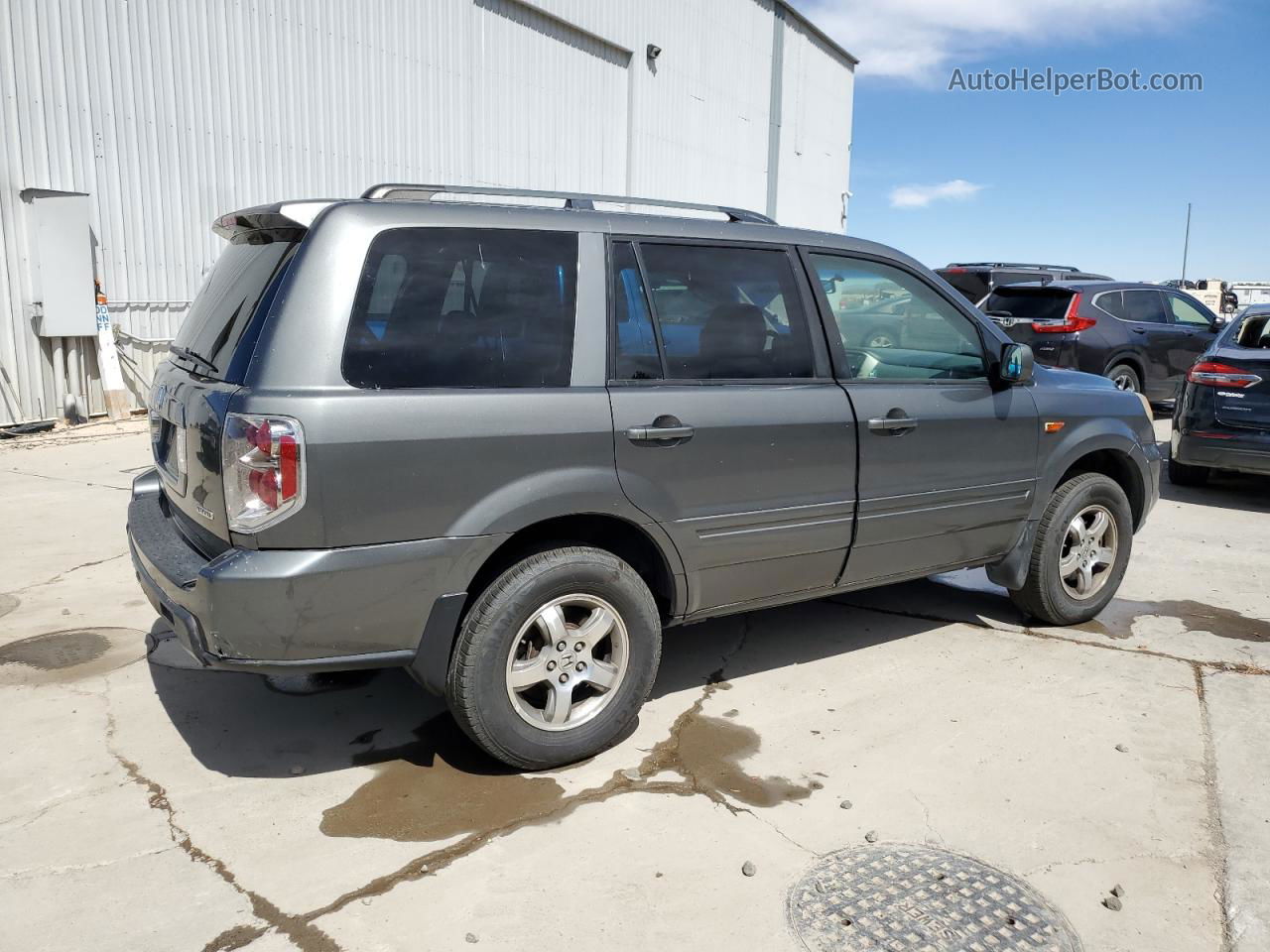 2007 Honda Pilot Ex Серый vin: 2HKYF18417H509428