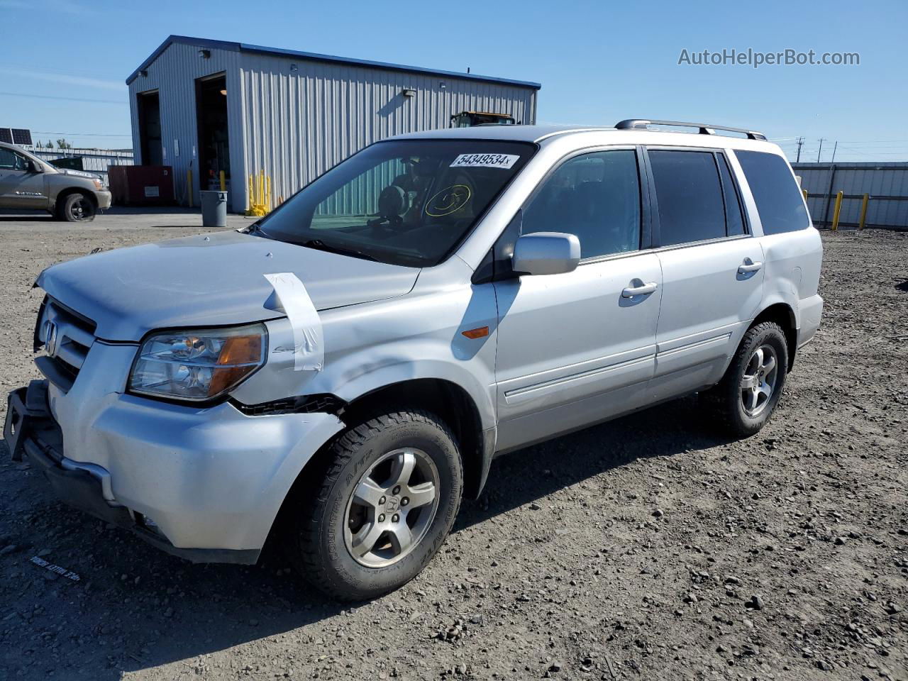 2007 Honda Pilot Ex Silver vin: 2HKYF18417H539870