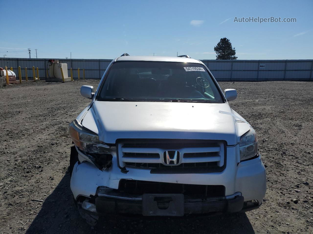 2007 Honda Pilot Ex Silver vin: 2HKYF18417H539870